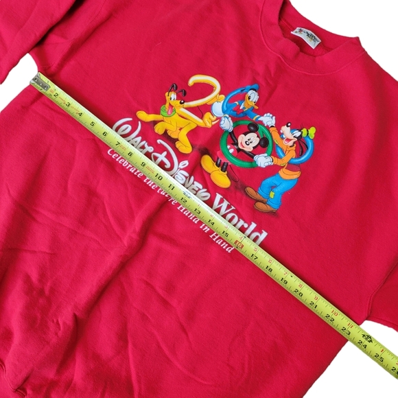 Walt Disney World Vintage 2000 Crewneck Sweatahirt Mickey Donald Goofy Pluto - Picture 6 of 6
